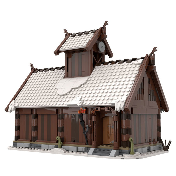 MOC - 104429 Winter Viking God House Building Blocks - LesDiy - Building Blocks -