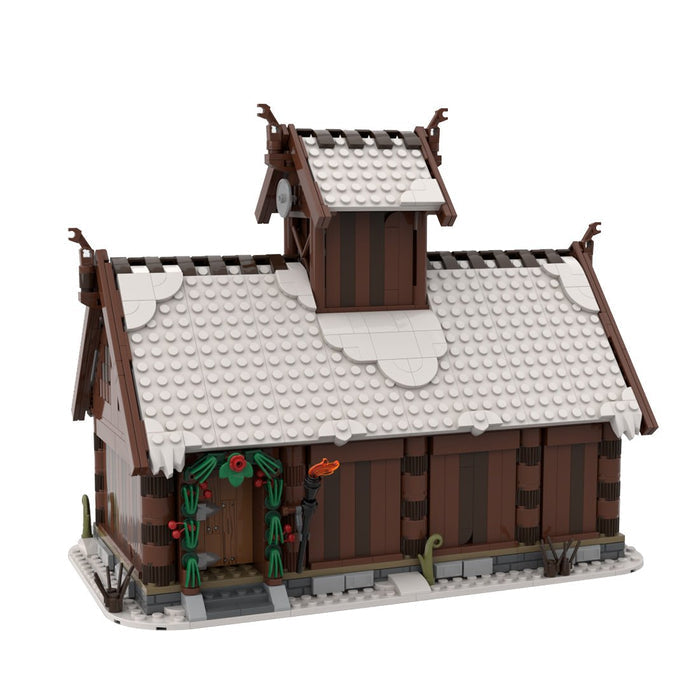 MOC - 104429 Winter Viking God House Building Blocks - LesDiy - Building Blocks -
