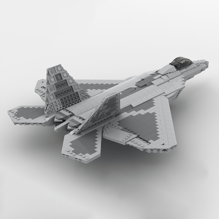 MOC - 105520 1:35 Scale F - 22 Raptor Building Blocks - LesDiy - Building Blocks -