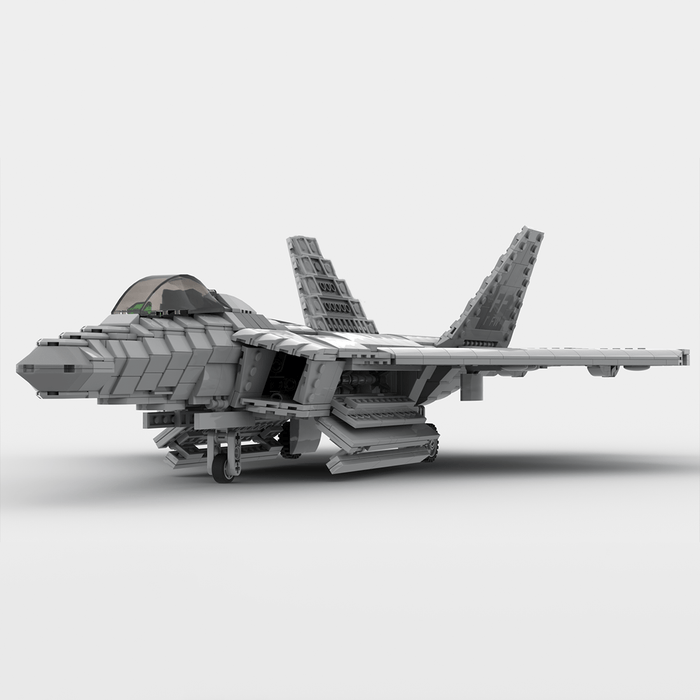 MOC - 105520 1:35 Scale F - 22 Raptor Building Blocks - LesDiy - Building Blocks -