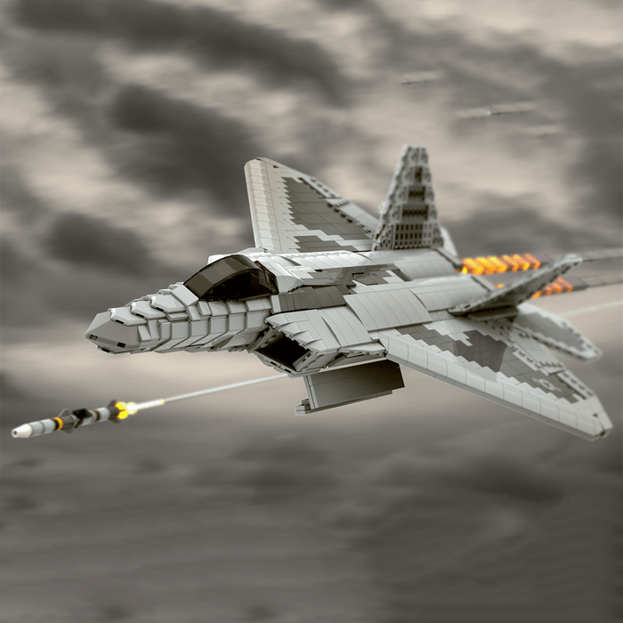 MOC - 105520 1:35 Scale F - 22 Raptor Building Blocks - LesDiy - Building Blocks -