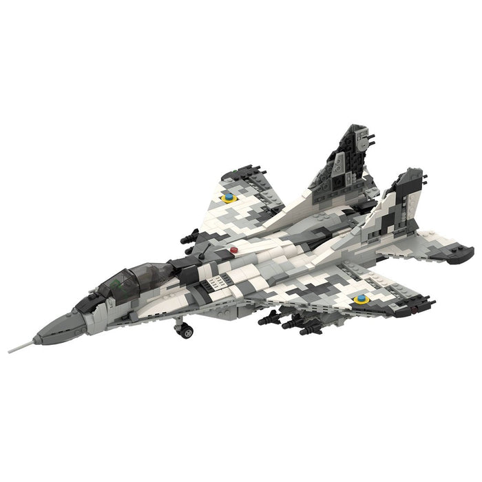 MOC - 106680 Mig - 29 "The Ghost of Kyiv" Building Blocks - LesDiy -
