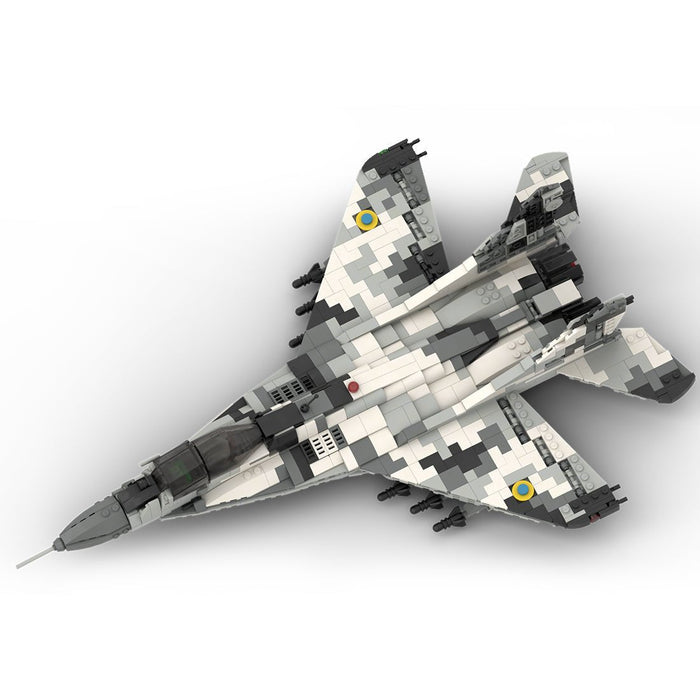 MOC - 106680 Mig - 29 "The Ghost of Kyiv" Building Blocks - LesDiy -