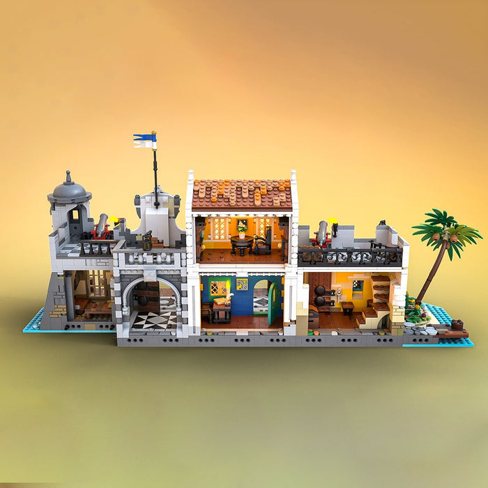 MOC - 108172 Medieval Pirate Lagoon Lockup - LesDiy -
