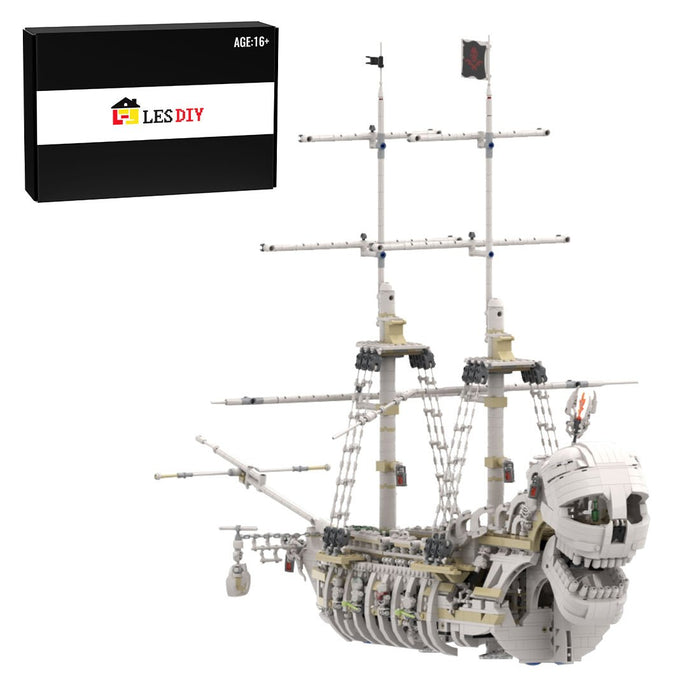 MOC-110420 The Terrifying Charon's Chest Pirate Ship Building Blocks-LesDiy-MOC-