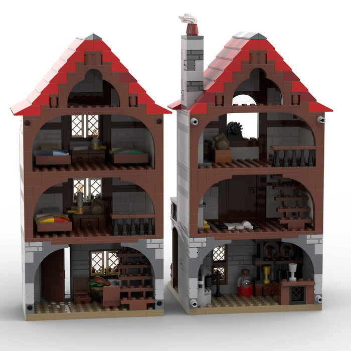 MOC - 110682 Medieval Alley's Inn Building Blocks - LesDiy - Building Blocks -