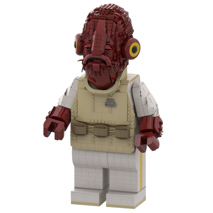 MOC - 111488 Admiral Ackbar Mega Figure(with Helmet) - LesDiy -
