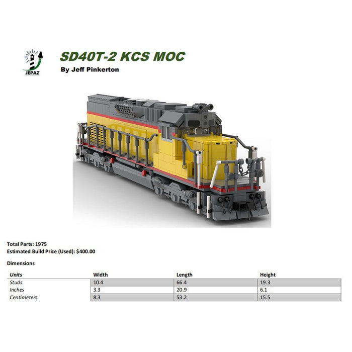 MOC - 112386 Pacific SD40T - 2 Train - LesDiy - Locomotive -