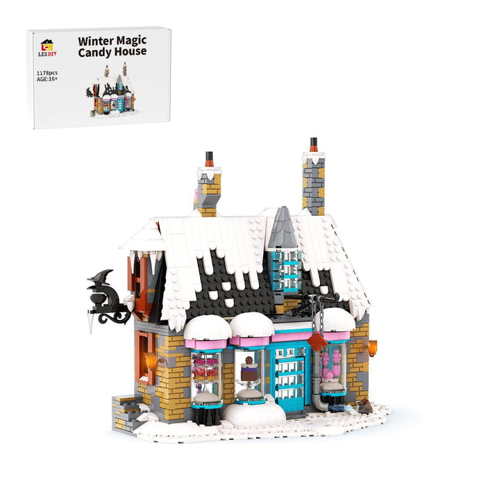 MOC - 114444 Winter Magic Candy House Building Blocks - LesDiy -
