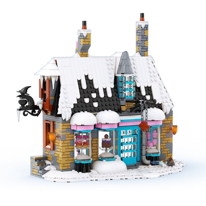 MOC - 114444 Winter Magic Candy House Building Blocks - LesDiy -