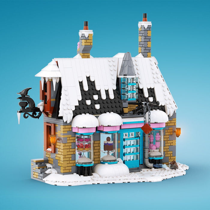 MOC - 114444 Winter Magic Candy House Building Blocks - LesDiy -