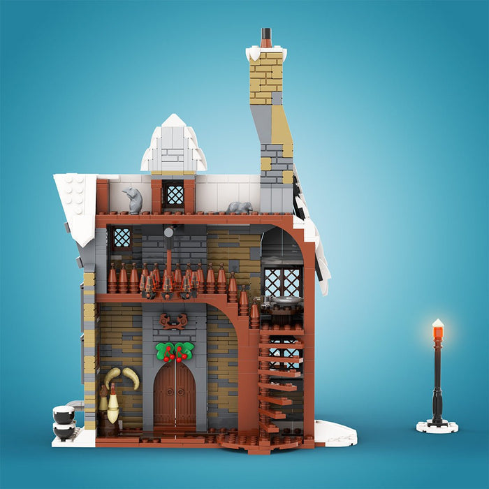 MOC - 114446 Winter Three Broomsticks Inn Building Blocks - LesDiy -