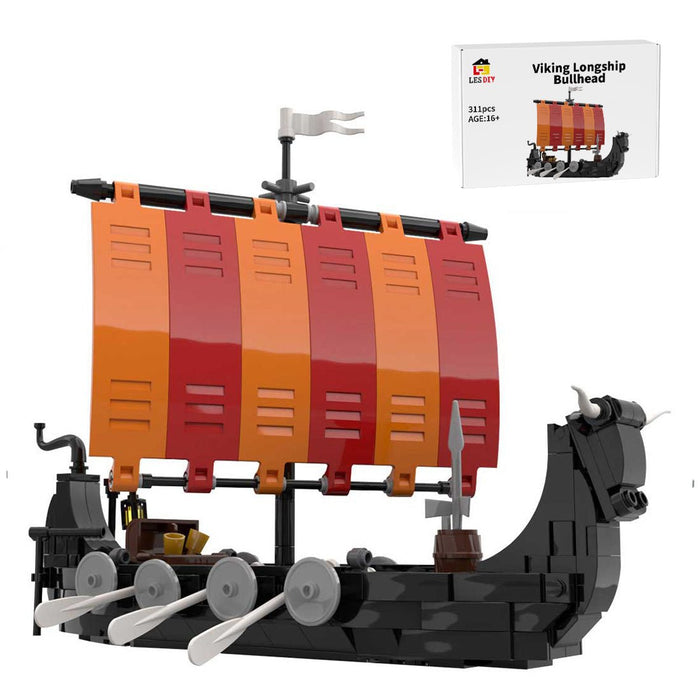 MOC - 116513 Viking Longship Bullhead Building Blocks - LesDiy - Building Blocks -
