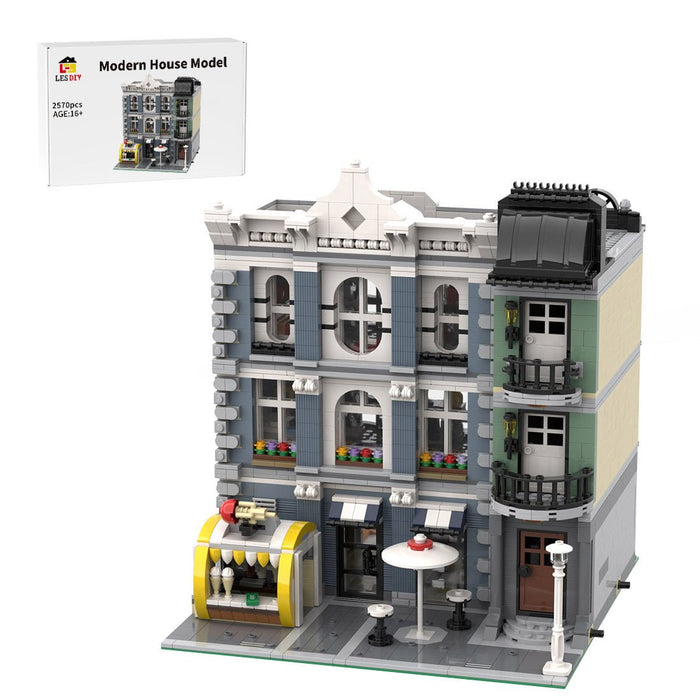 MOC - 117190 Gym & Ice Cream Stand - 10255 Assembly Square Alternative Building Blocks - LesDiy - MOC -
