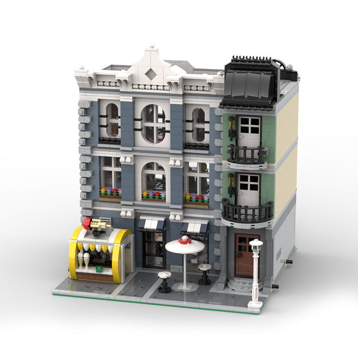 MOC - 117190 Gym & Ice Cream Stand - 10255 Assembly Square Alternative Building Blocks - LesDiy - MOC -