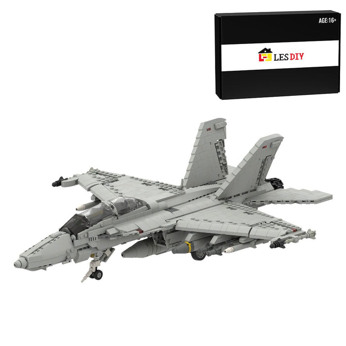 MOC - 119063 Boeing F/A - 18E SUPER HORNET | 1:35 Scale Building Blocks - LesDiy -