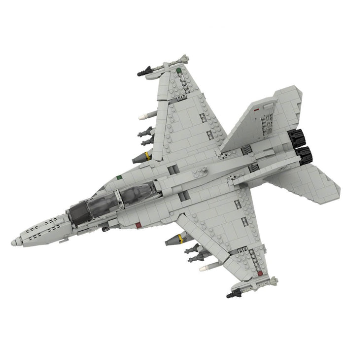 MOC - 119063 Boeing F/A - 18E SUPER HORNET | 1:35 Scale Building Blocks - LesDiy -
