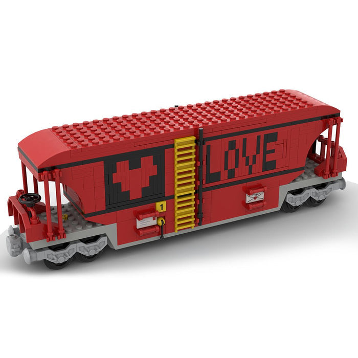 MOC - 120175 Valentine's day secret chest wagon train car Building Blocks - LesDiy - Building Blocks -