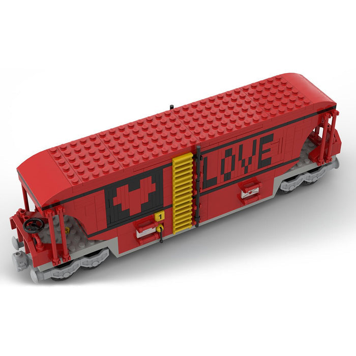 MOC - 120175 Valentine's day secret chest wagon train car Building Blocks - LesDiy - Building Blocks -