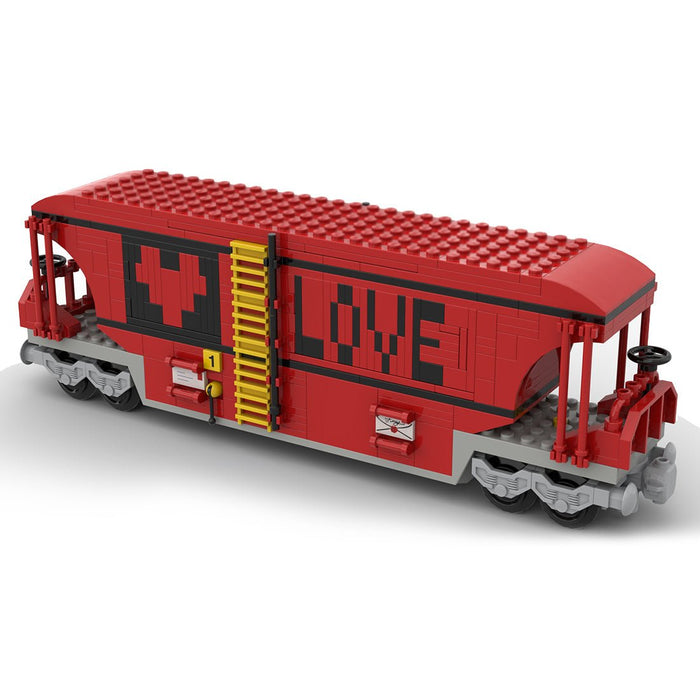 MOC - 120175 Valentine's day secret chest wagon train car Building Blocks - LesDiy - Building Blocks -