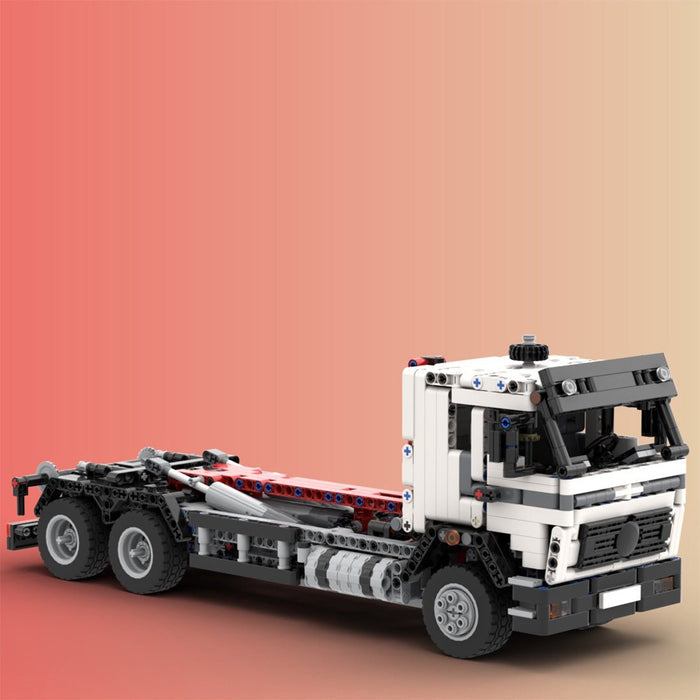 MOC - 120710 NG Hookloader & Crane Container Truck Building Blocks - LesDiy -