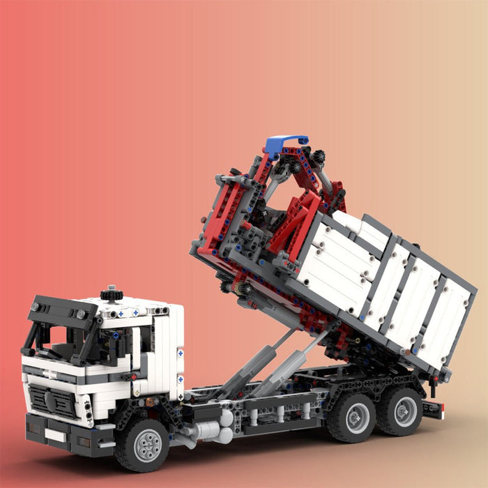 MOC - 120710 NG Hookloader & Crane Container Truck Building Blocks - LesDiy -