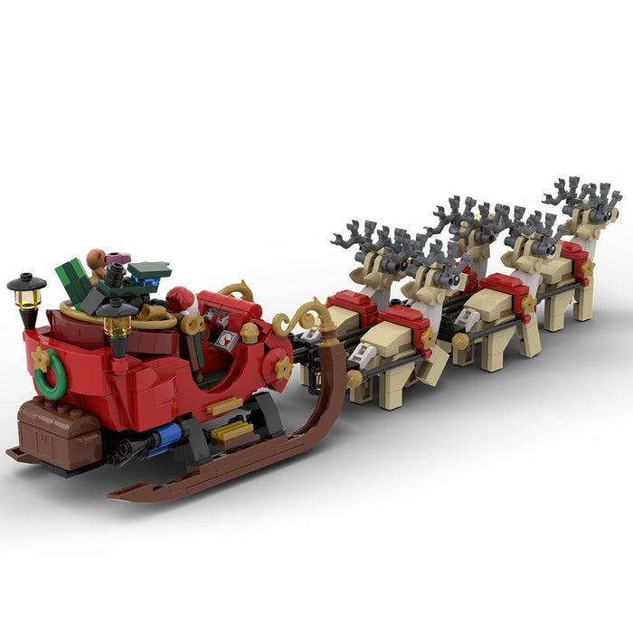 MOC - 123535 Santa' Sleigh Street View Building Blocks - LesDiy -