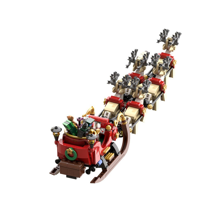 MOC - 123535 Santa' Sleigh Street View Building Blocks - LesDiy -