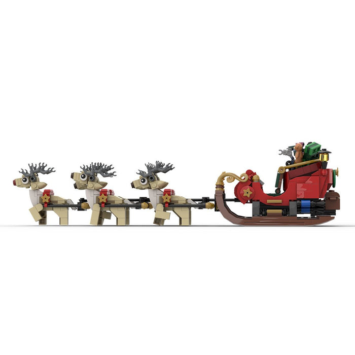 MOC - 123535 Santa' Sleigh Street View Building Blocks - LesDiy -