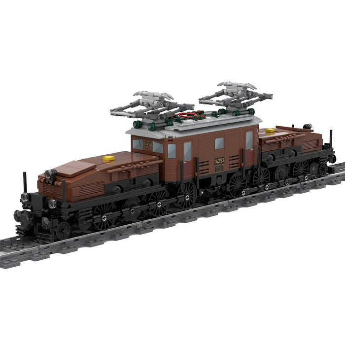 MOC - 125085 Swiss Locomotive Crocodile - Brown Building Blocks - LesDiy - Locomotive -