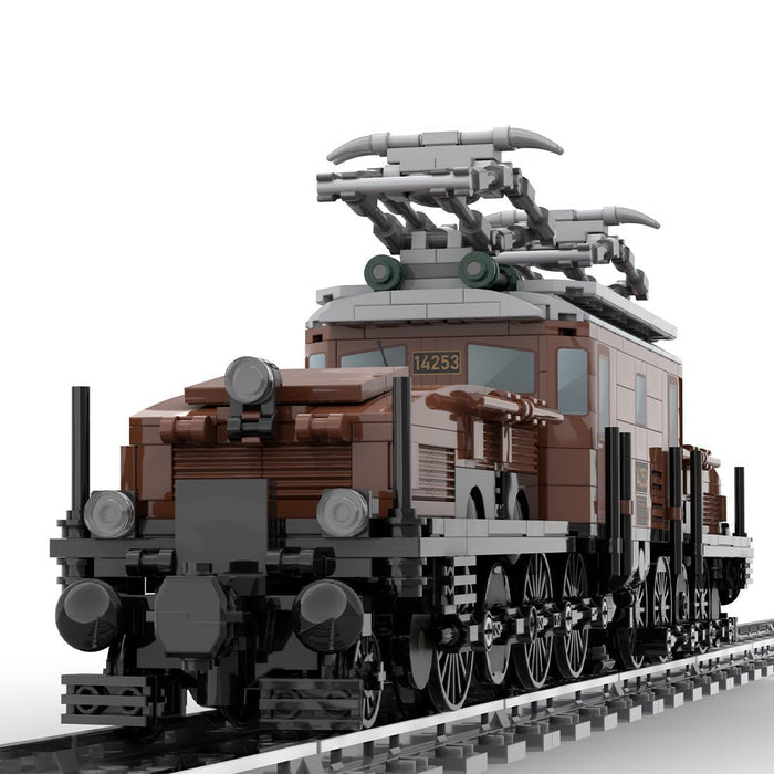 MOC - 125085 Swiss Locomotive Crocodile - Brown Building Blocks - LesDiy - Locomotive -