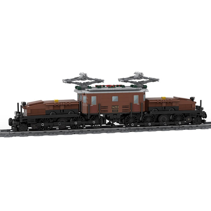 MOC - 125085 Swiss Locomotive Crocodile - Brown Building Blocks - LesDiy - Locomotive -