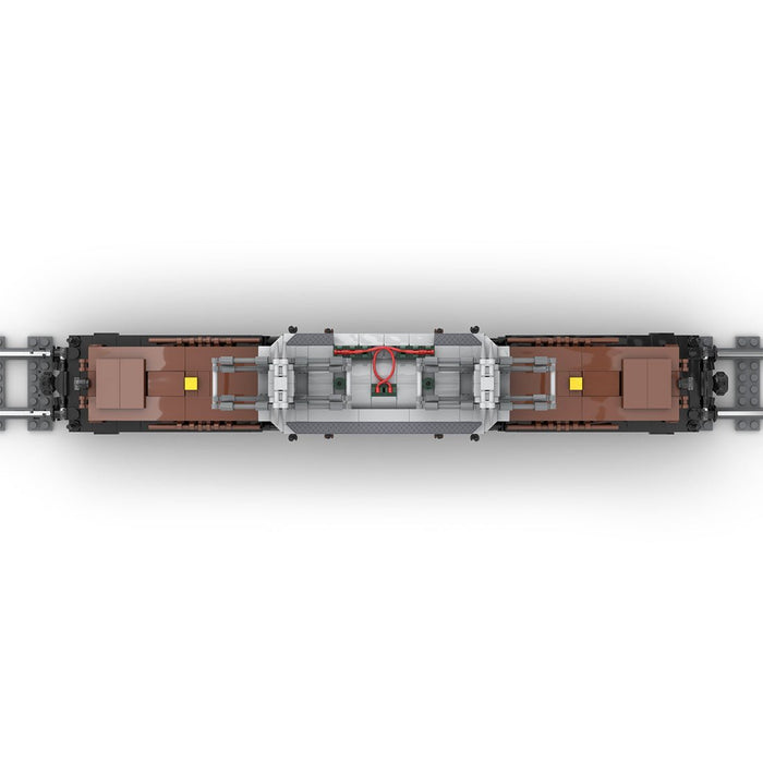 MOC - 125085 Swiss Locomotive Crocodile - Brown Building Blocks - LesDiy - Locomotive -