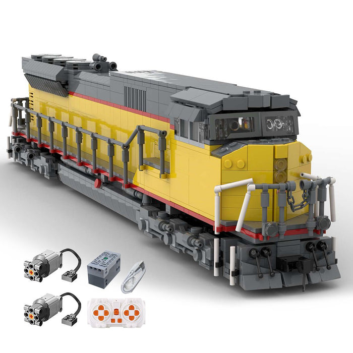 MOC - 125310 EMD - SD90/43MAC Union Pacific Train Model - LesDiy - Building Blocks -