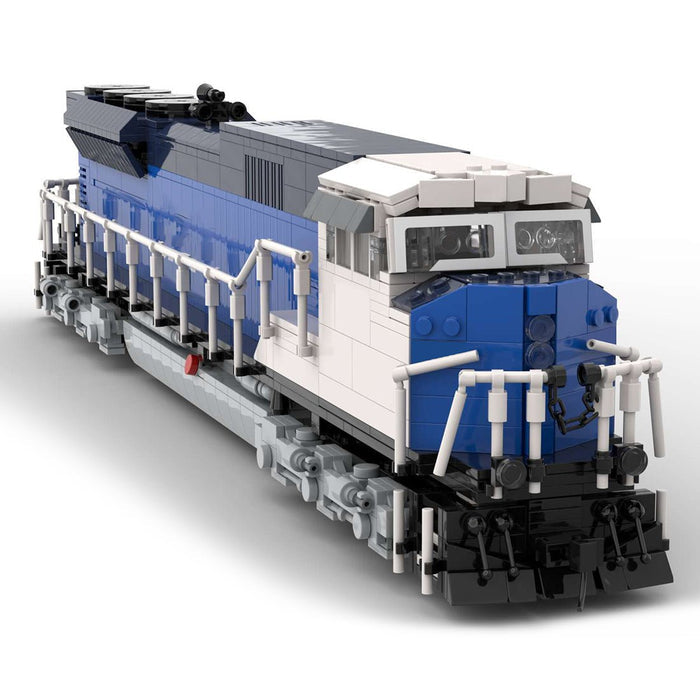 MOC - 125573 EMD SD90/43MAC Salt Fantasy Livery Train Model - LesDiy - Building Blocks -