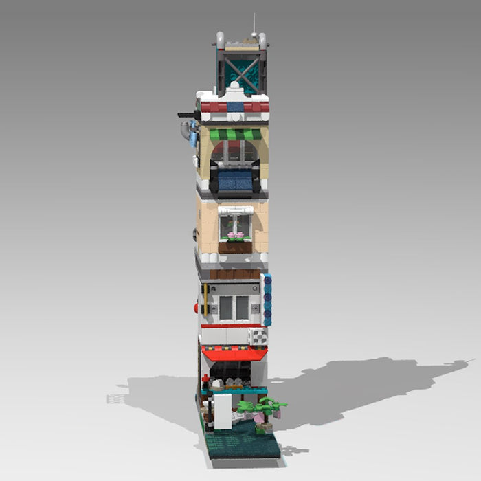 MOC-125588 Modular Noodle Shop Building Blocks-LesDiy-MOC-