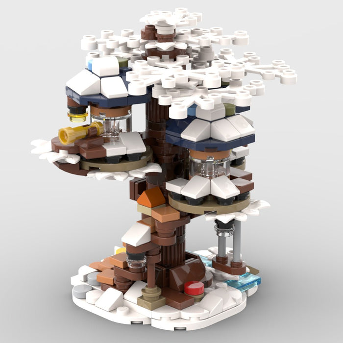 MOC - 126705 Tree House - Winter Version Building Blocks - LesDiy -