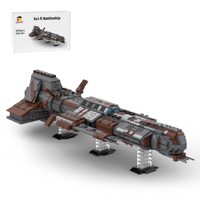 MOC - 126952 Lantean Aurora - class Sci - fi Battleship - LesDiy -