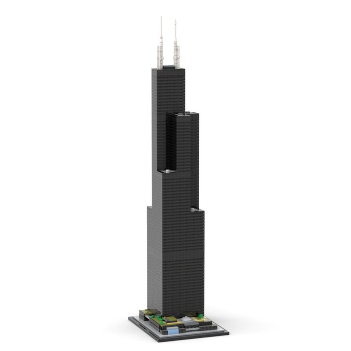 MOC - 127024 Willis Tower (Sears Tower) 1:800 Scale - LesDiy -