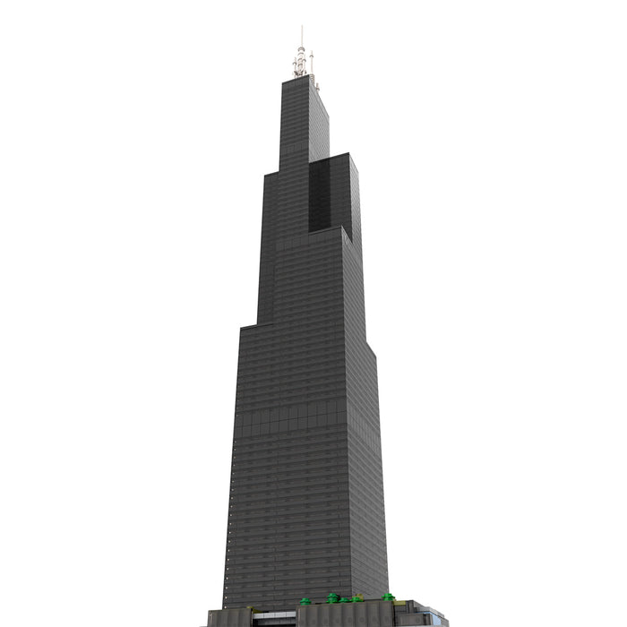 MOC - 127024 Willis Tower (Sears Tower) 1:800 Scale - LesDiy -