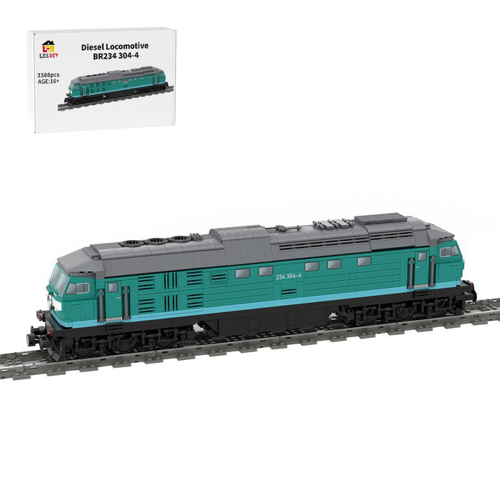MOC-127413 BR 234 304-4 1:43 Scale Heavy Diesel Locomotive Building Blocks-LesDiy-MOC-