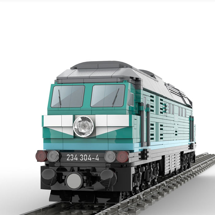 MOC-127413 BR 234 304-4 1:43 Scale Heavy Diesel Locomotive Building Blocks-LesDiy-MOC-