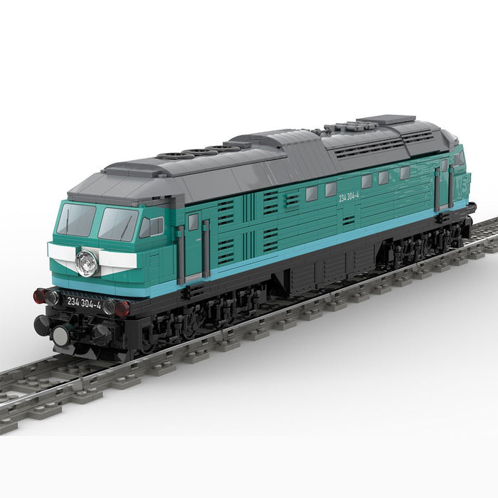 MOC-127413 BR 234 304-4 1:43 Scale Heavy Diesel Locomotive Building Blocks-LesDiy-MOC-