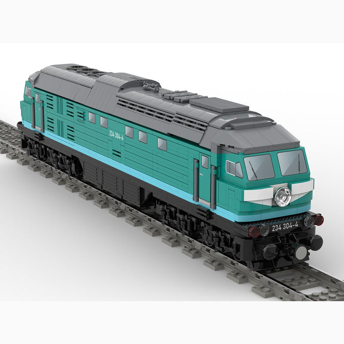 MOC-127413 BR 234 304-4 1:43 Scale Heavy Diesel Locomotive Building Blocks-LesDiy-MOC-