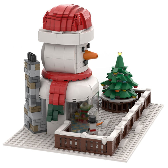 MOC - 128658 Snowman Hut Building Blocks - LesDiy -