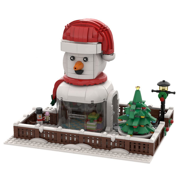 MOC - 128658 Snowman Hut Building Blocks - LesDiy -