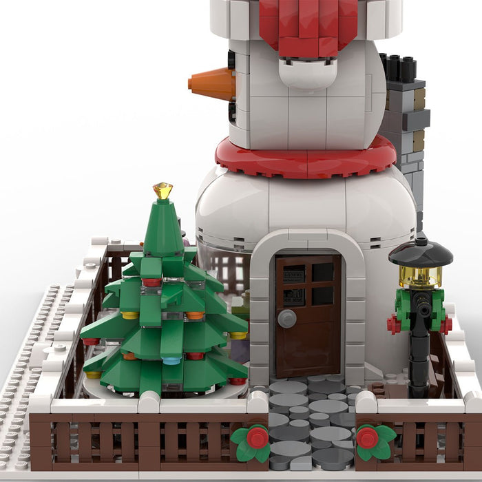 MOC - 128658 Snowman Hut Building Blocks - LesDiy -
