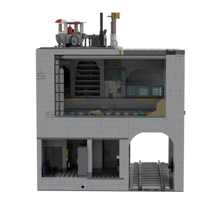 MOC-129272 Modular Urban Transit Station with Balcony Greenery Building Blocks-LesDiy-MOC-