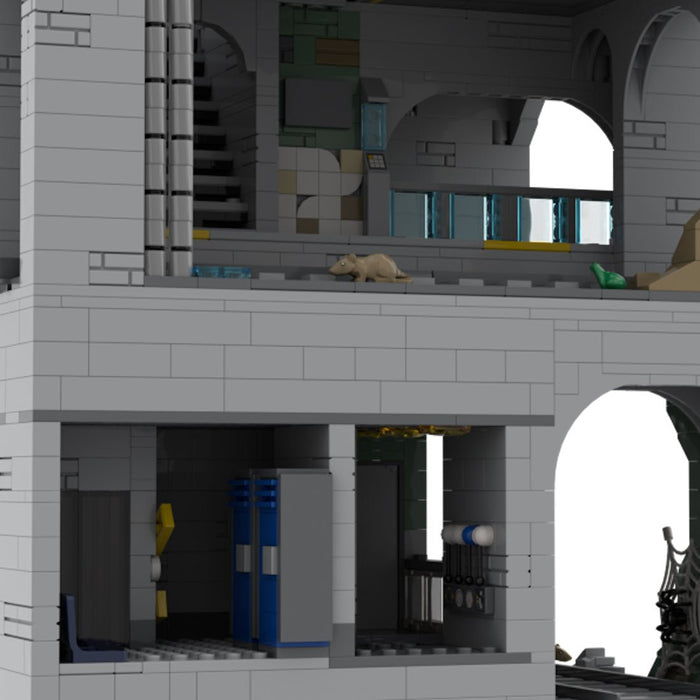 MOC-129272 Modular Urban Transit Station with Balcony Greenery Building Blocks-LesDiy-MOC-