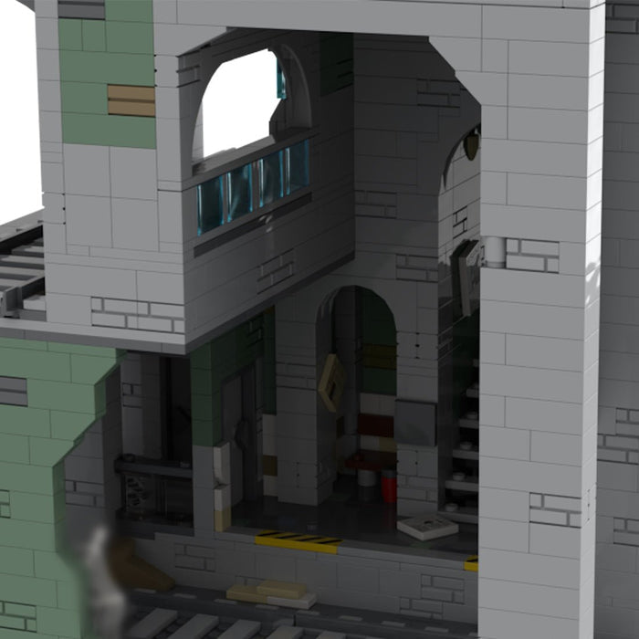 MOC-129272 Modular Urban Transit Station with Balcony Greenery Building Blocks-LesDiy-MOC-